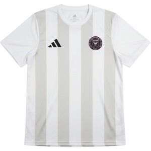 Adidas Inter Miami CF Messi 10 Soccer Jersey White Grey Stripe JW4332 Men's M